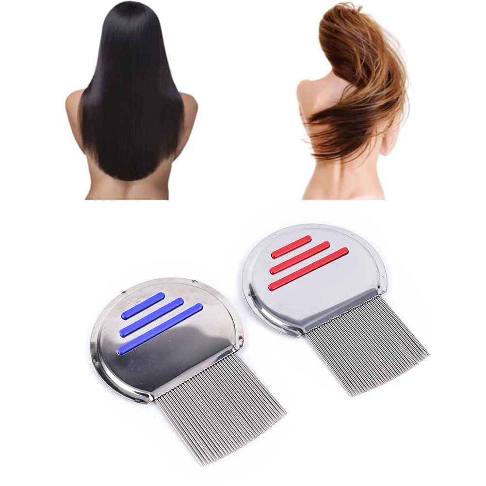 1PC Stainless Steel Terminator Lice Comb Nit Free Kids Hair Rid Headlice Super Density Teeth Remove Nits Comb Multi Styles