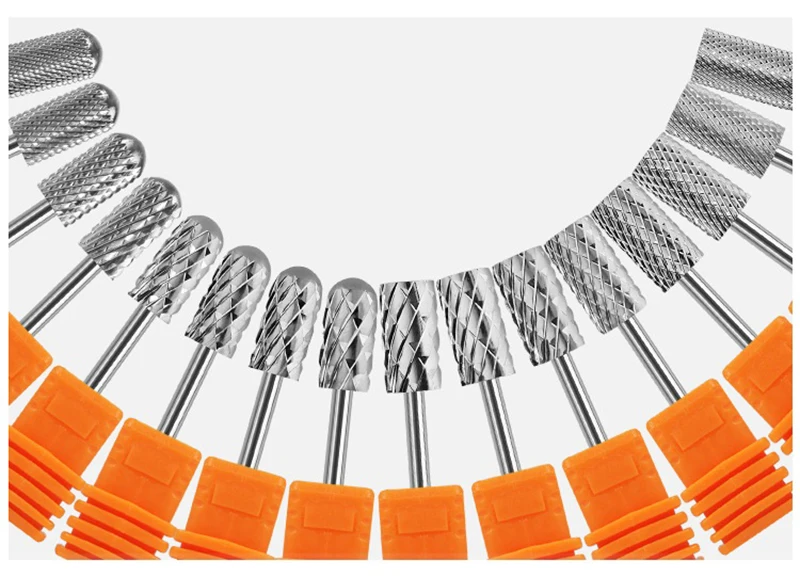 Ausverkauf! Fräser aus goldenem Hartmetall für elektrische Nagelbohrmaschinen, Maniküre-Maschinen, Pediküre-Nagelfeilen-Zubehör – Detail 6