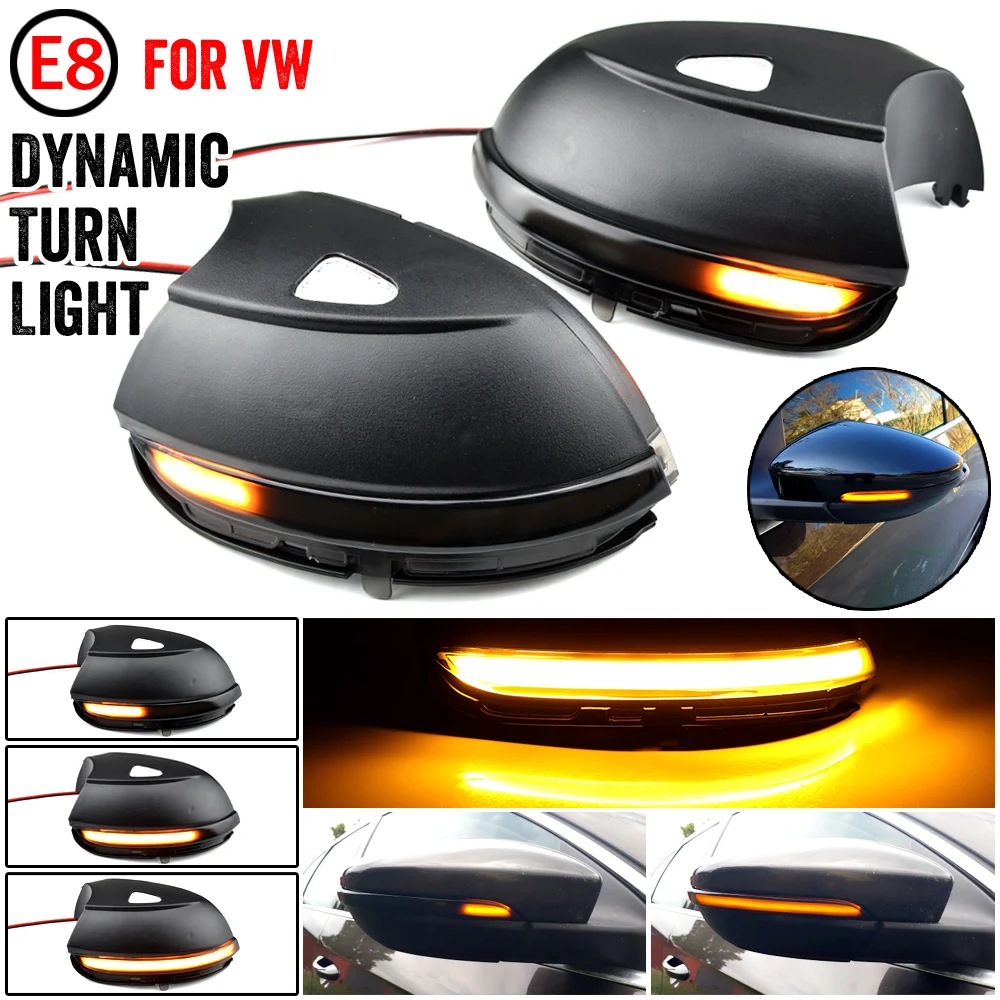 

ANZULWANG LED Side Wing Dynamic Turn Signal Light for VW Passat CC B7 Beetle Scirocco Jetta MK6 Euro Rearview Mirror Indicator