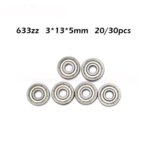 20/30PCS 633ZZ Bearing 3*13*5 mm 10Pcs ABEC-1 Grade R1330ZZ 633Z Miniature 633 ZZ Ball Bearings