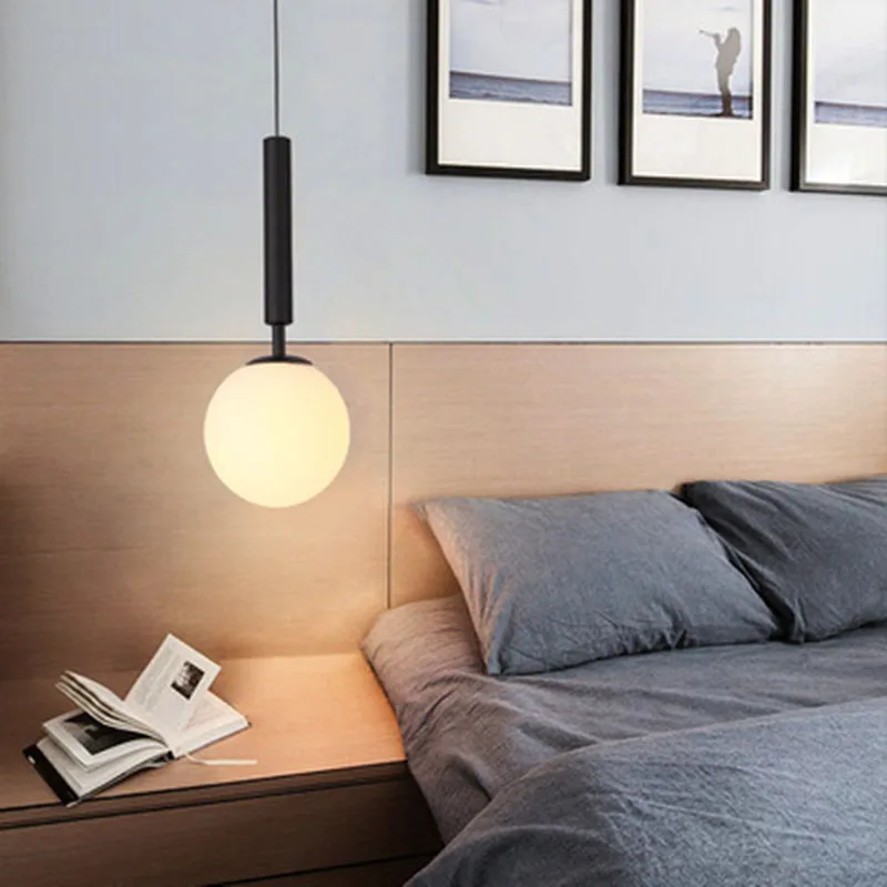 

Nordic Bedside Kitchen Island Pendant Light Modern Bedside Hanging Lamp LED Lighting Fixture Popular Suspension Lights