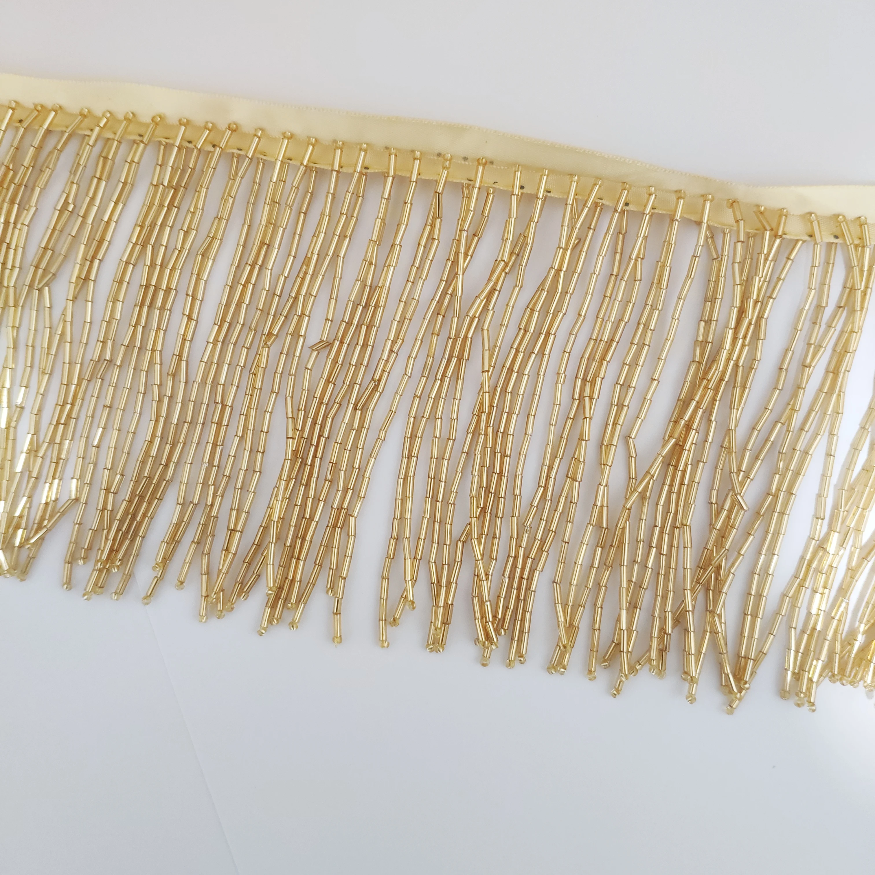 10cm Wide All Bugle Beads Beaded Fringe, Couture Boutique Dancewear Bead Fringe, Lampshade Fringe, Custom Colors