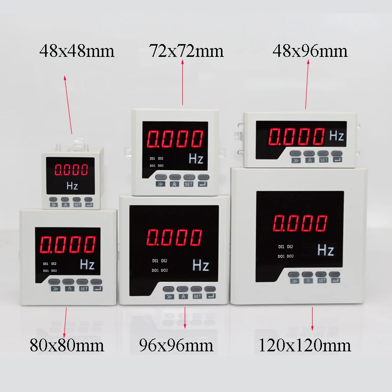 AC0-220V 50-60Hz الرقمية Hz متر مرحلة واحدة عداد لوحة التردد