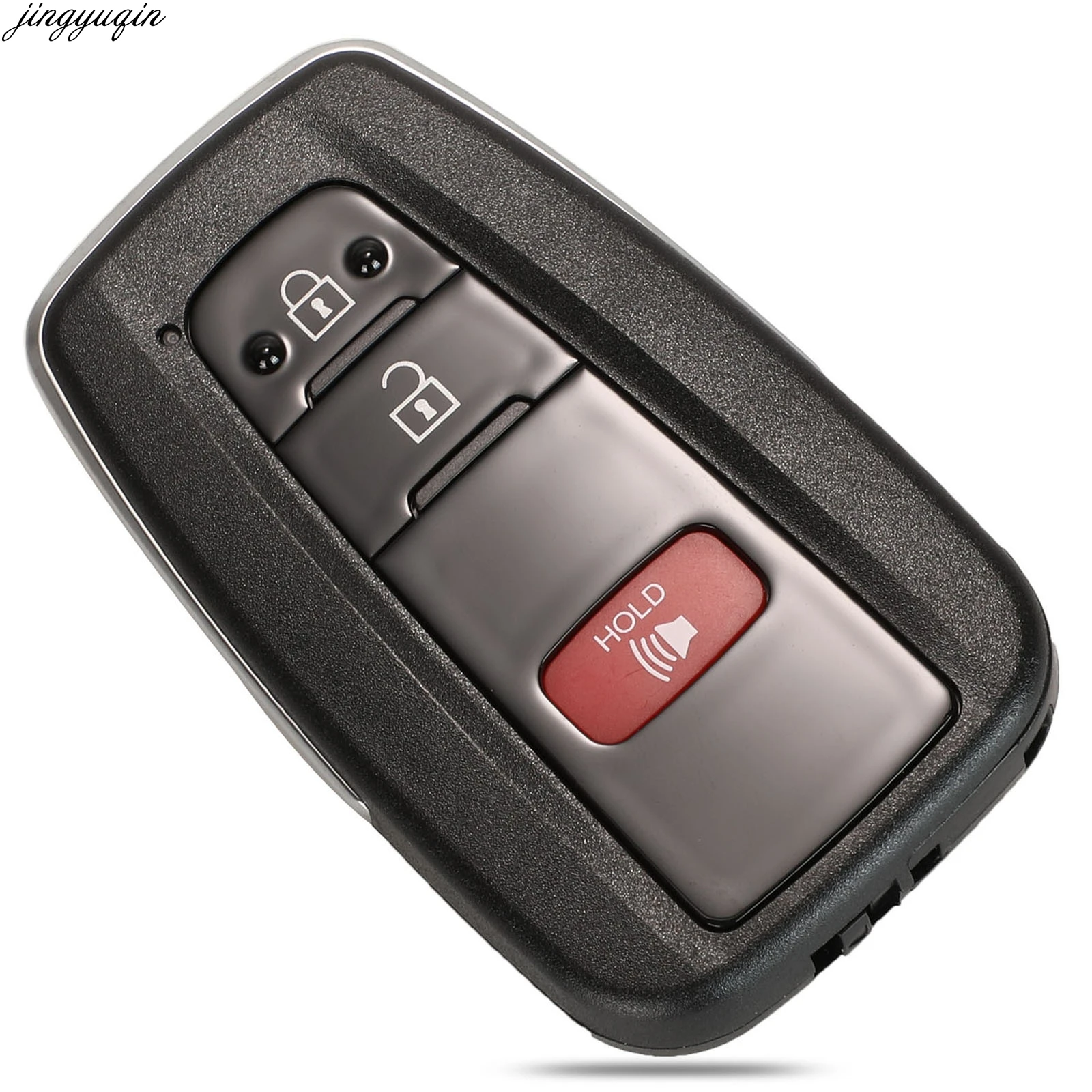 

Jingyuqin Remote Car Key Case Shell Suit For Toyota Camry RAV4 Corolla C-HR 2019 2+1 Buttons Smart Key Fob Cover Styling