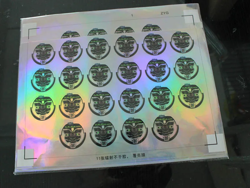 Scratch-able layer covering codes sticker hologram printing QR code barcode hologram sticker