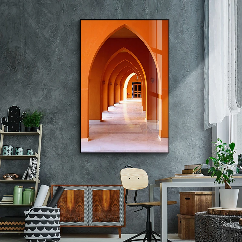 Modern Architecture Building Picture Scandinavian Poster Abstract Nordic Landscape Print Wall Art