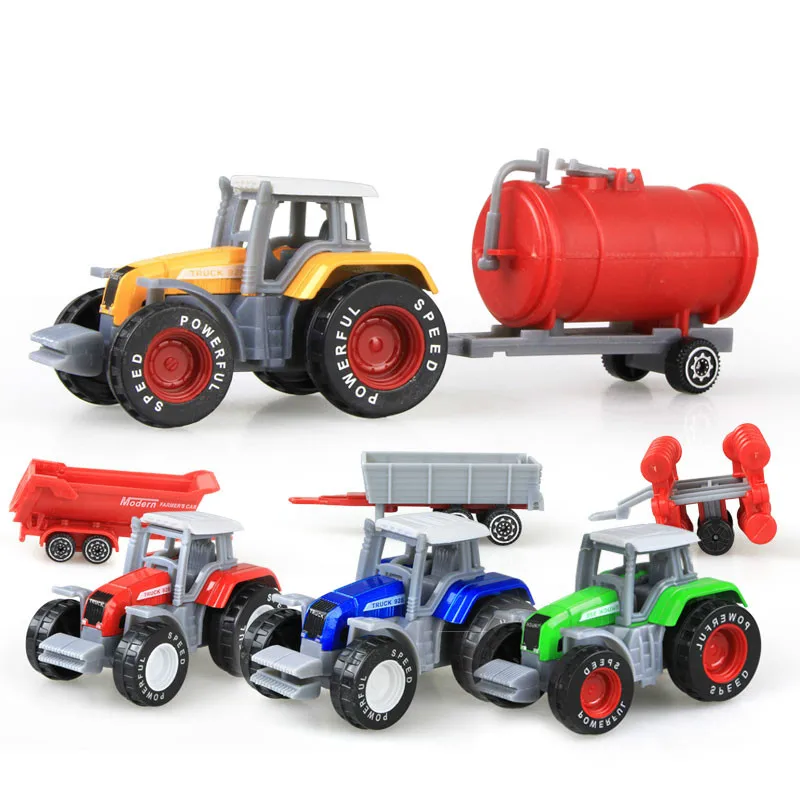 Vehículos de granja fundidos a presión, Mini coche modelo de coche de ingeniería, Tractor de ingeniería, juguetes modelo para niños, regalo de