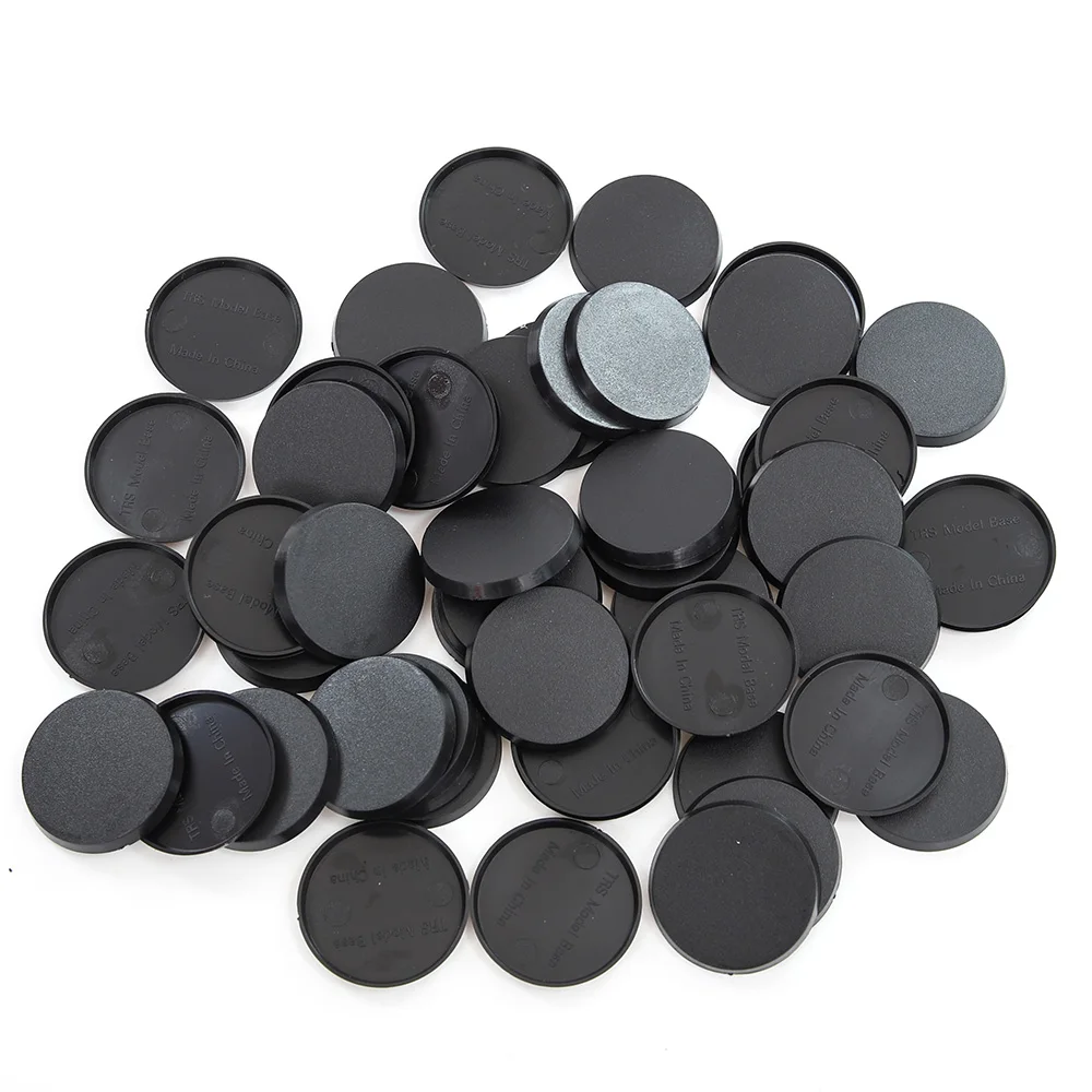 30pcs 40mm Table Base Wargame Miniatures Gaming ABS Round Bases Model for Diorama