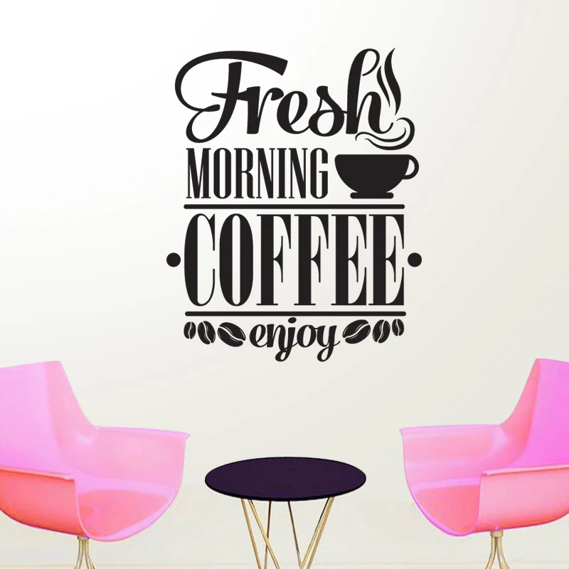 Coffee Shop Sticker Milk tea Decal Cafe Cup Poster Vinyl Art Wall Decor Mural Decoration Break Bread Glass Decals