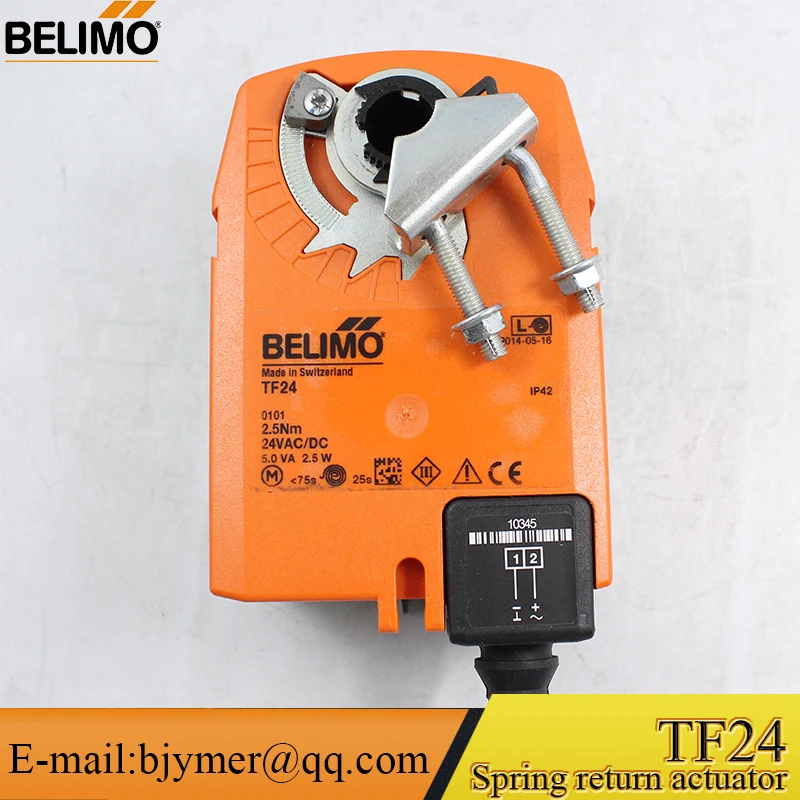 BELIMO HAVC Ventilation TF24 2.5NM แอคชูเอเตอร์คืนแบบสปริงสําหรับการทํางานของแดมเปอร์อากาศที่ดําเนินการฟังก์ชันความปลอดภัย