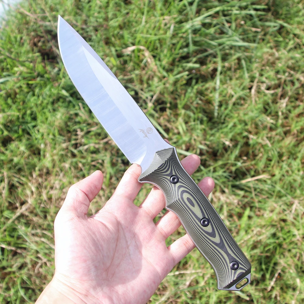 Chris Reeve Hunting Knife G10 Handle DC53 Steel Fixed Blade Tactical Knife K-sheath Survival Knives Camping Tool