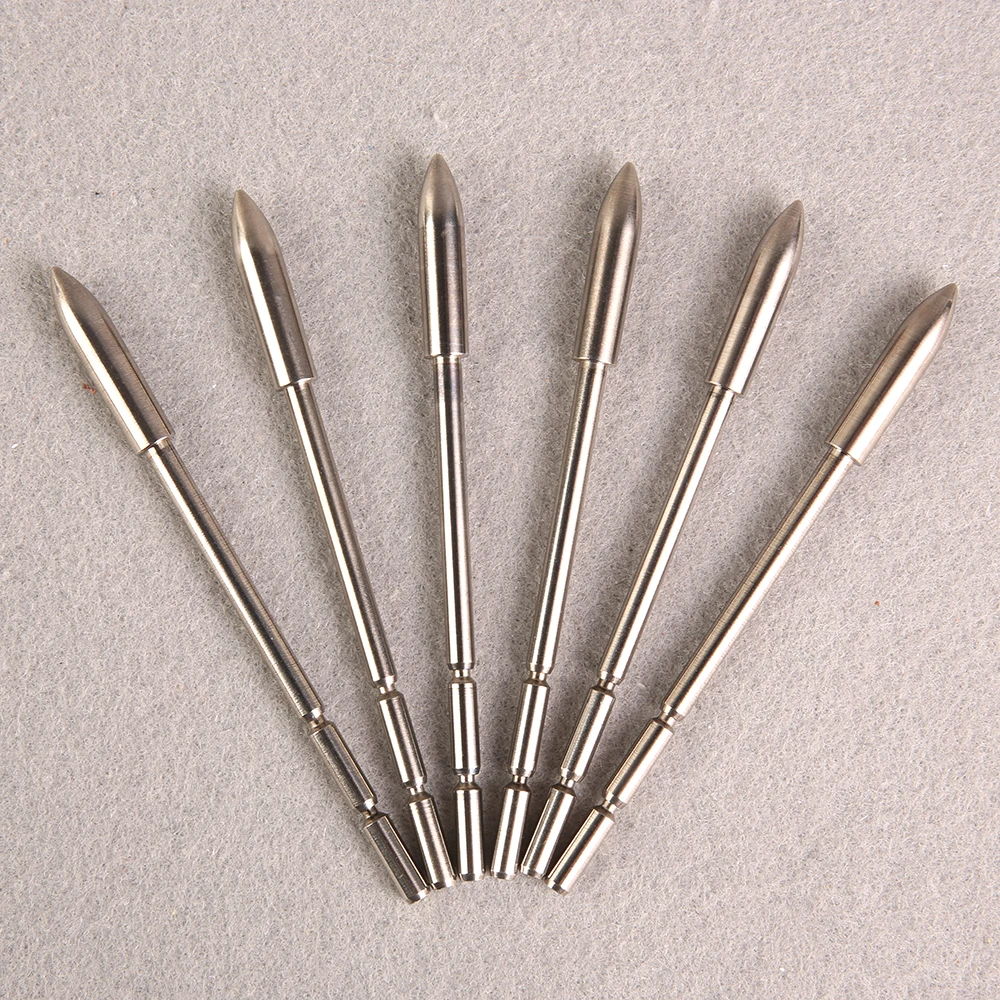 Bicaster 12pcs Arrow Broadhead 3.2mm Stainless Steel Insert Arrow Point Archery Arrow Head