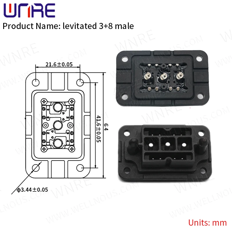 High Power Connector Socket Plug For E-Bike Scooter  EV Charger Suspension Electric Vehicle Gold Plating 30-50A IP67