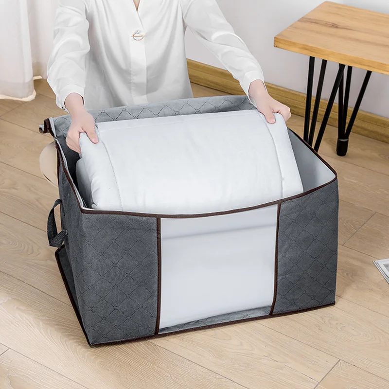 Thickening Oxford Storage Bag Foldable Quilt Duvet Blanket Clothes Organizer Pouch Dust-proof Closet Wardrobe Organizer Bag