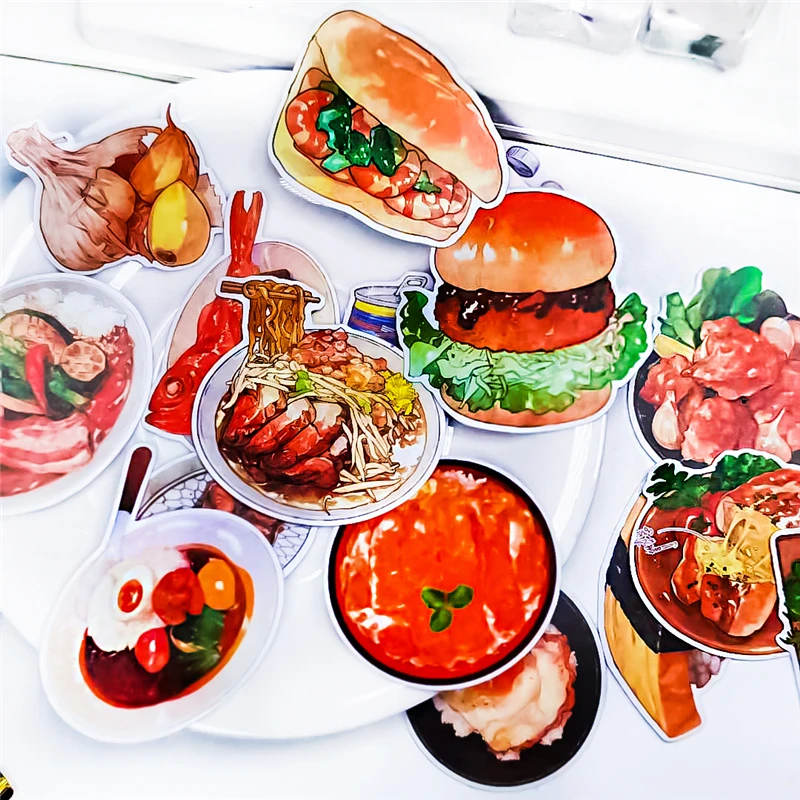 20pcs Creative Kawaii Self-made Hamburger Food Stickers Beautiful /decorative /DIY Craft Photo Albums