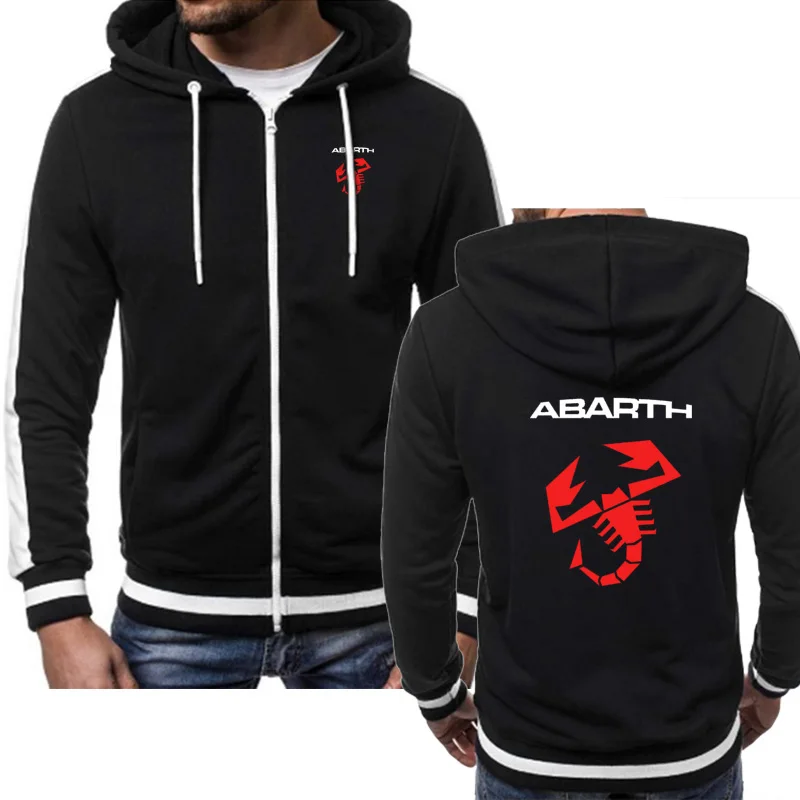 2020 new Spring Autumn Men's Hoodies Abarth Car Logo printing Solid color Sweatshirt Fashion Men's hoodie jacket Sweatshirt