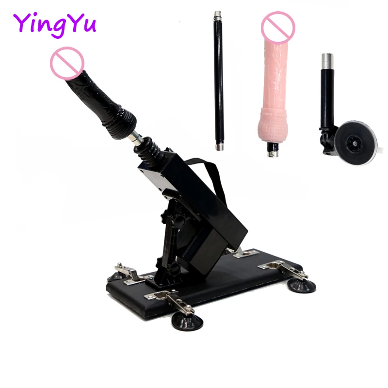 100V-240V Upgrade Sex Machine for Men and Women Female Vibrator with Nozzles Adjustable Angle Retractable Machine Guns Sex Toy