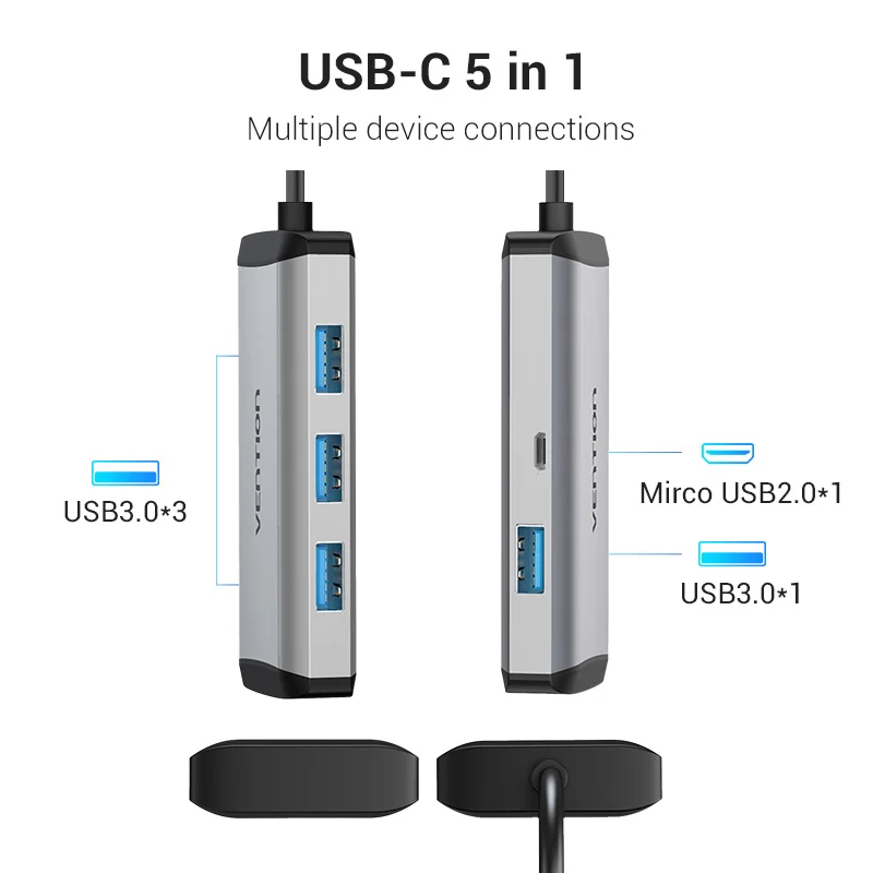 Vention USB hub 3.0 Type c Hub usb c Splitter High Speed Adapter for MacBook Pro Huawei Mate 30 USB-C Splitter Multi usb3.1 Port