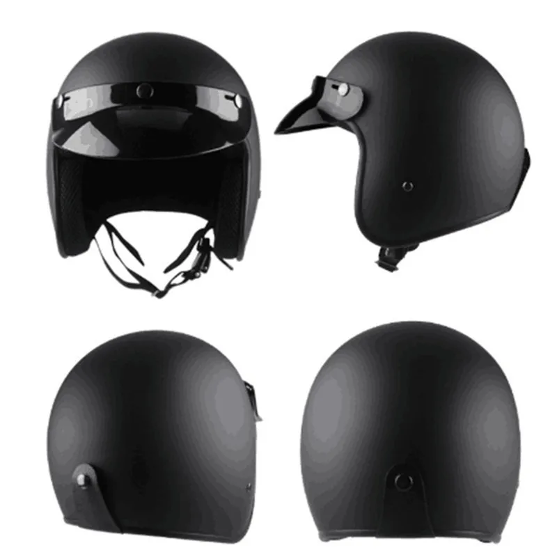 High Quality Motorcycle Helmet Cafe Racer Style Open Face Helmet Retro Scooter Jet Motorbike Riding Capacete