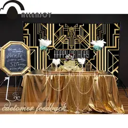 Allenjoy great Gatsby Wedding photography backdrop Style Decor gold birthday Party background photobooth photocall photo studio