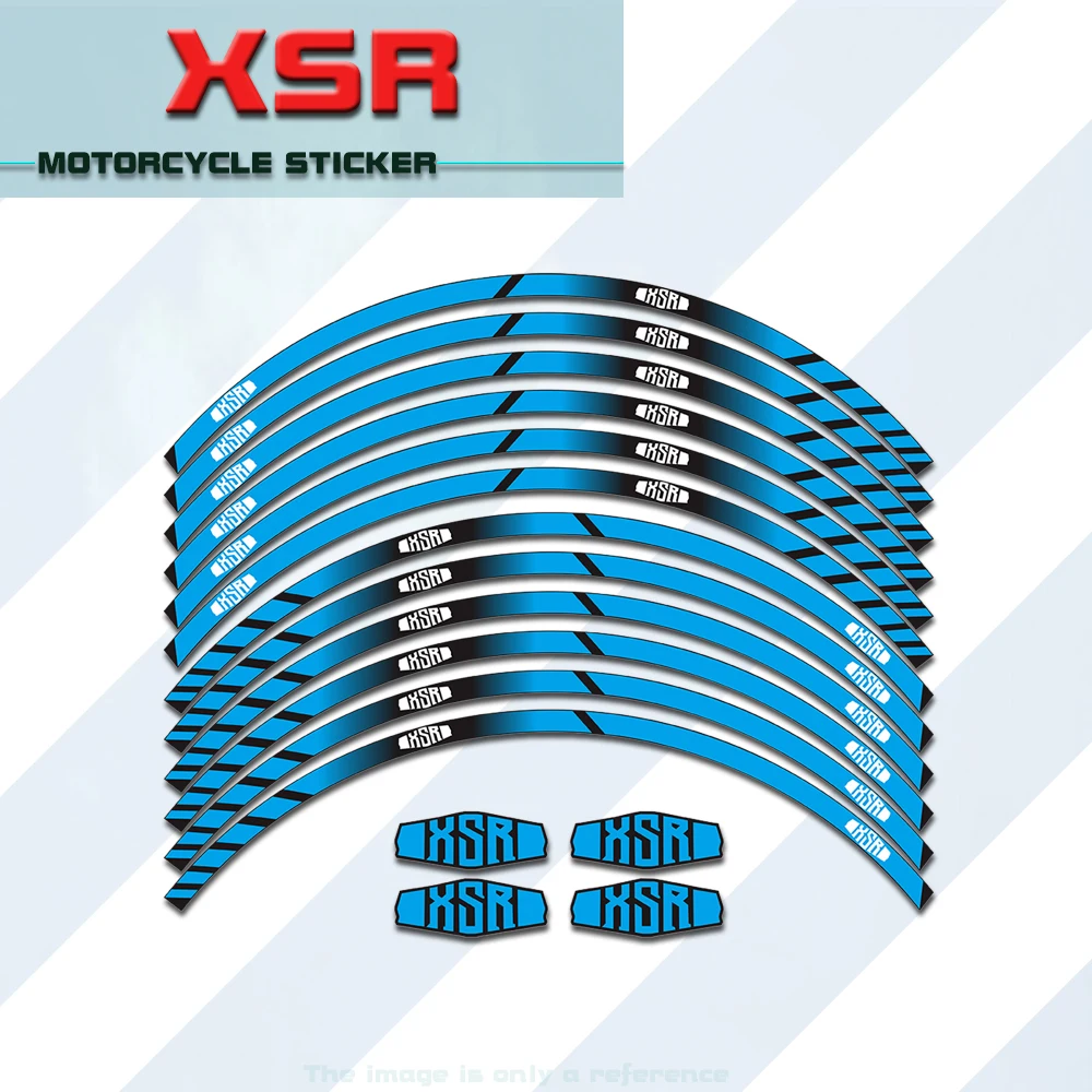 

12 светоотражающих наклеек на обод колеса, ступица колеса с цветными наклейками для YAMAHA XSR