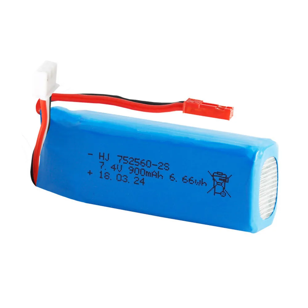 7.4V 900mAh Lipo battery for XK X520 XK X420 6 Channels Brushless Aileron RC airplane toys spare parts 7.4V 2S 752560 battery