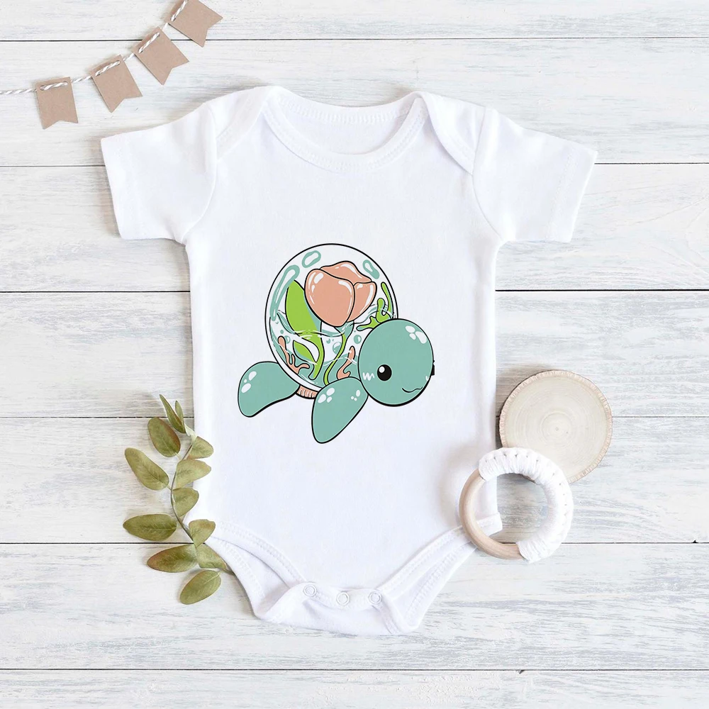 Cartoon Apple Print Infant Onesie Aesthetic Harajuku Fashion 2023 Newborn Baby Bodysuit Instagram Trend Toddler Boy Girl Clothes