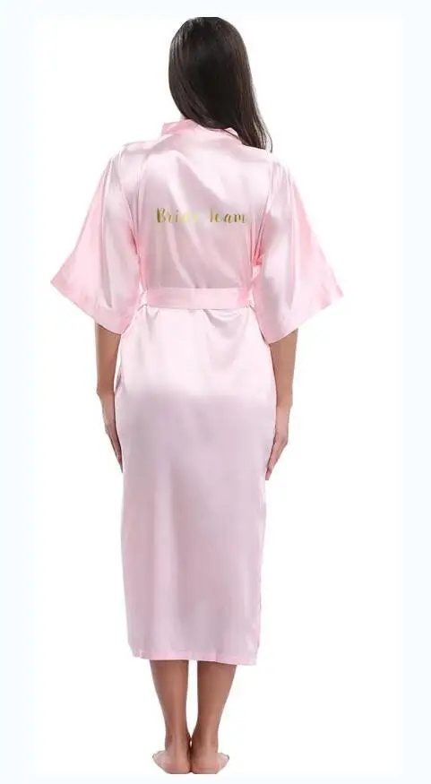 2019 New Silk Satin Lace Robes Bridesmaid Bride Robes Bridesmaid Robes Wedding Long Robe Bathrobe Lingerie Robe