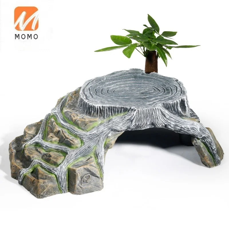 

Turtle Jar Tortoise Feeding Supplies Turtle Pot Drying Table Climbing Floating Island Decoration Drying Turtle Stone