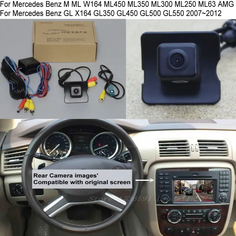 Samochodowa kamera cofania do Mercedes Benz M ML W164 GL X164 R W251 ML450 ML350 ML300 ML250 ML63 OEM Oryginalny ekran samochodowy kompatybilny