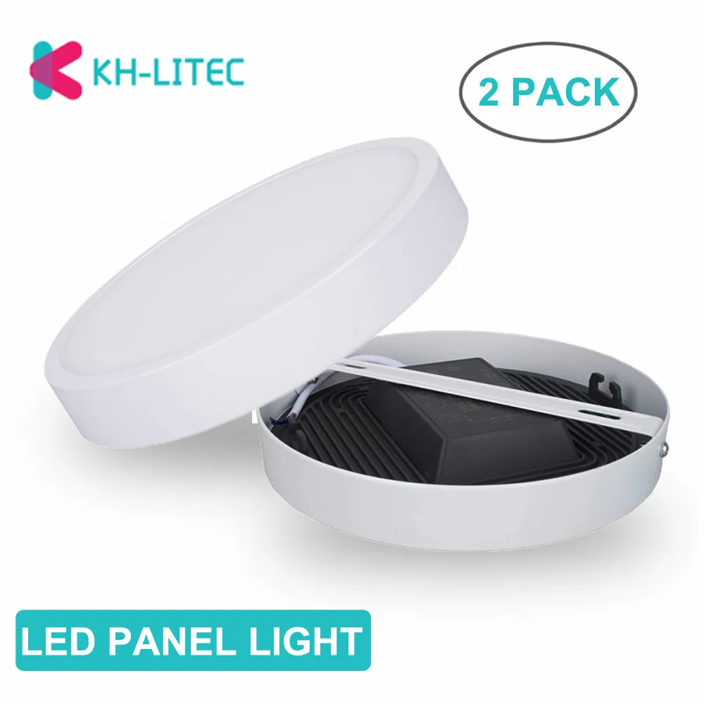 khlitec conjunto de lampadas led redondas 8w 16w 22w 30w embutida na superficie painel de teto 85265v pecas 01