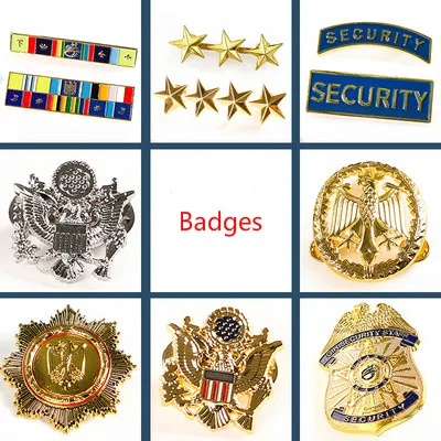 Segurança Eagle Badge, Navio, Marinheiro, Piloto, Guarda Uniforme, Ouro, Prata, Metal, Acessórios