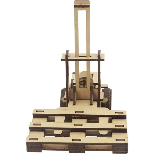 3D Exhibition Wood Forklift and Pallet Scale Model 107 Parts