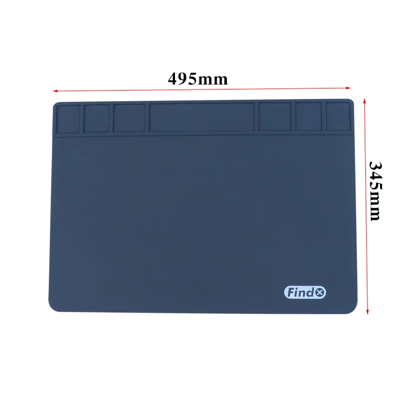 Large Size Heat-resistant Magnetic Silicone Pad for Heat Gun Repair Desk Grey Mats Maintenance Platform BGA Soldering Repair