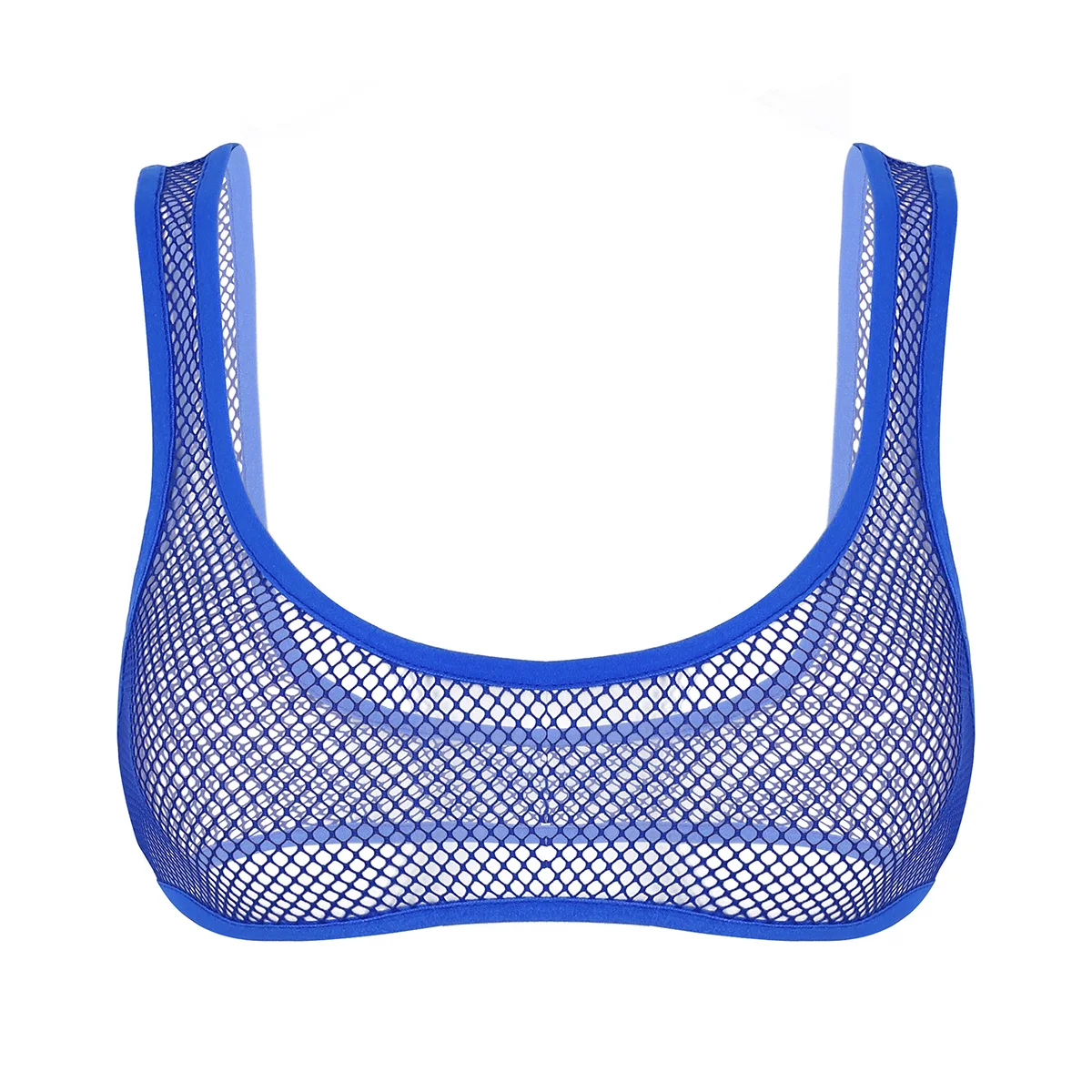 Women See-through Mesh Hollow Out Tank Crop Top Bra Porno Underwear U Neck Bras Sexy Bikini Erotic Valentine’s Day Lingerie Gift