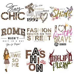 Women Fashion Patch Clothes Stickers Diy Accessory Sticker Jeans Heat Press Stripe Patterns For Clothing-CQ