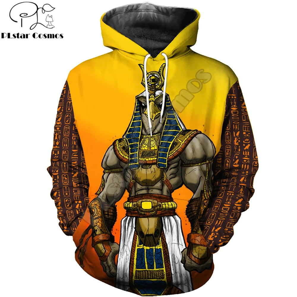 Egyptian Horus God 3D All Over Printed Mens Autumn Hoodie Sweatshirt Unisex Casual Streetwear Zip Hoodies Jacket Pullover KJ667