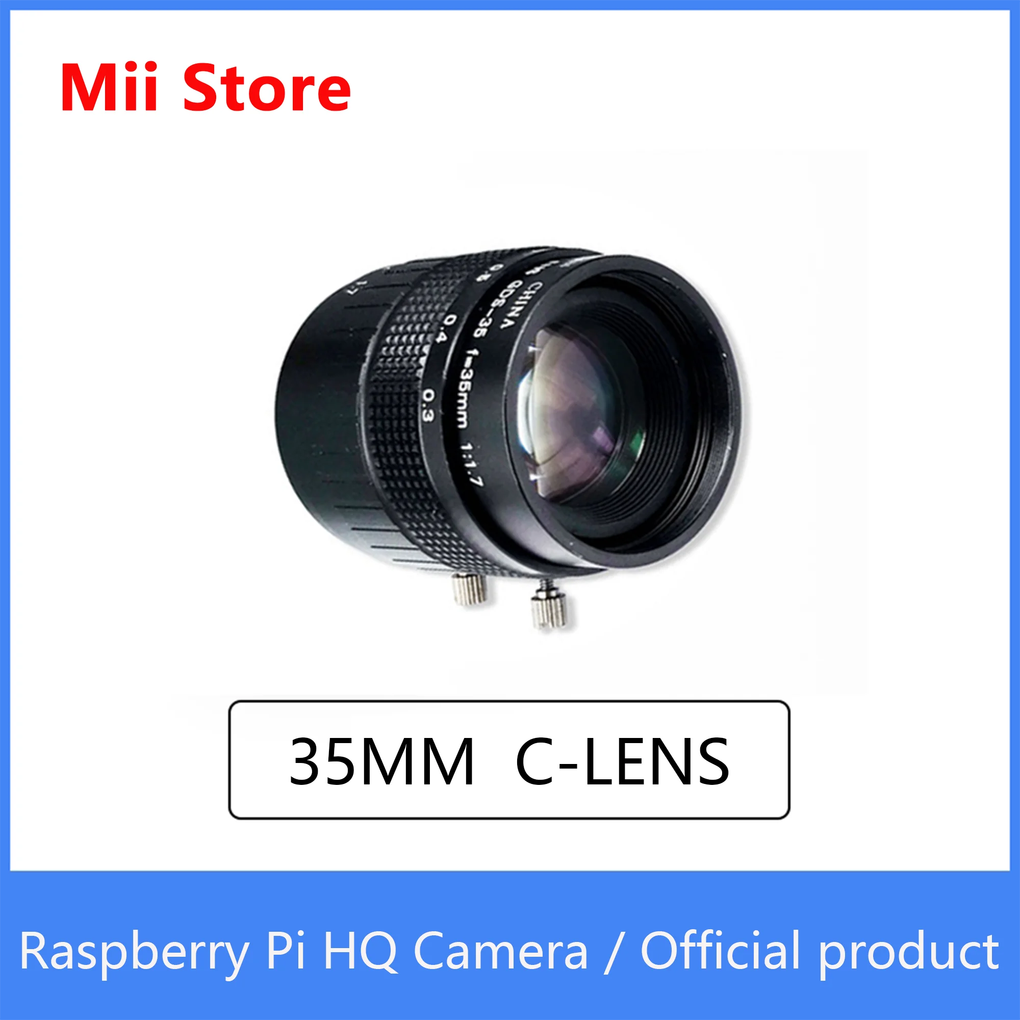 Prodotto ufficiale della macchina fotografica del HQ di Raspberry Pi 35mm C-LENS Sony IMX477 con la messa a fuoco posteriore regolabile ed il supporto dell'obiettivo del supporto