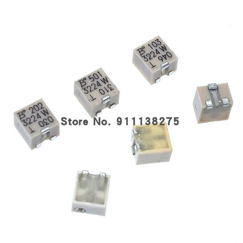 Potenciómetro de corte SMD 3224W-1 Original, resistencia ajustable 1K, 2K, 5K, 10K, 20K, 50K, 100K, 1M, 2M