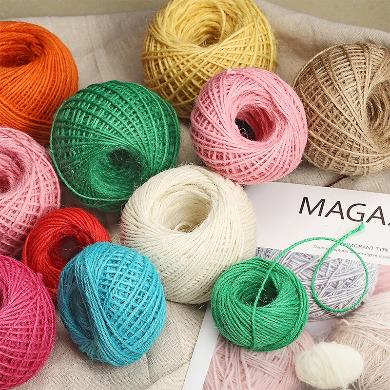 25 Meters Natural Burlap Hessian Jute Twine Cord Hemp Rope Party Wedding Gift Wrapping Cords Thread DIY Scrapbooking Craft Decor