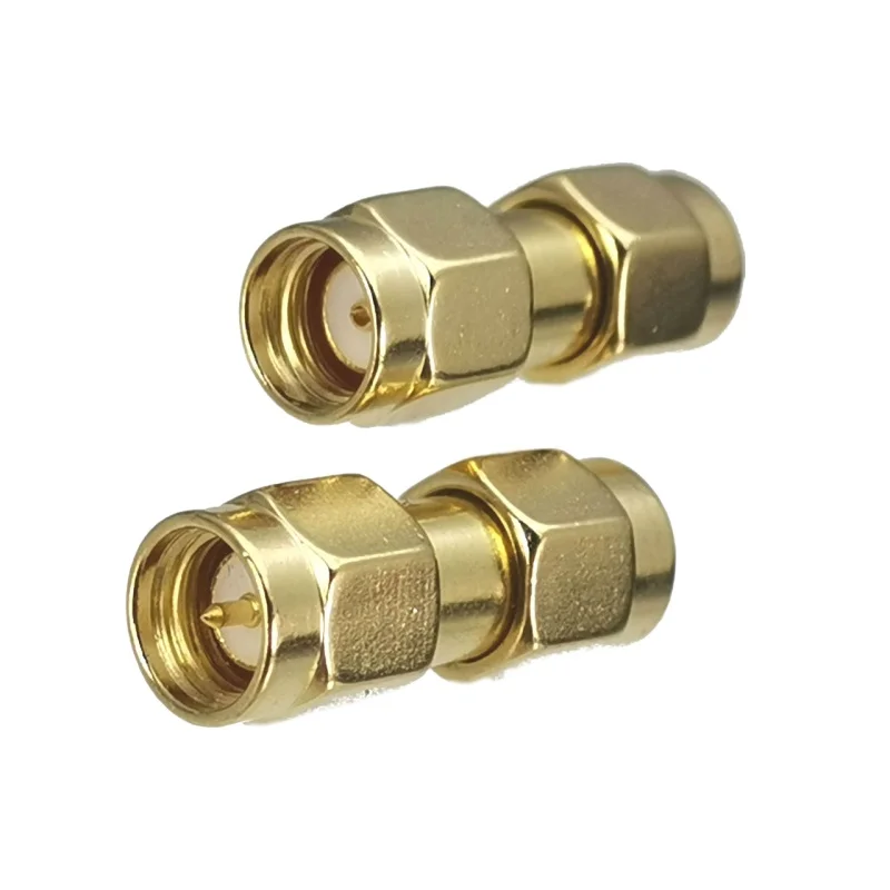 1pcs Connector Adapter SMA RP-SMA naar SMA RPSMA Stekker & Vrouwelijke Jack Rechte RF Coaxiale Converter Nieuwe Messing FJP-820