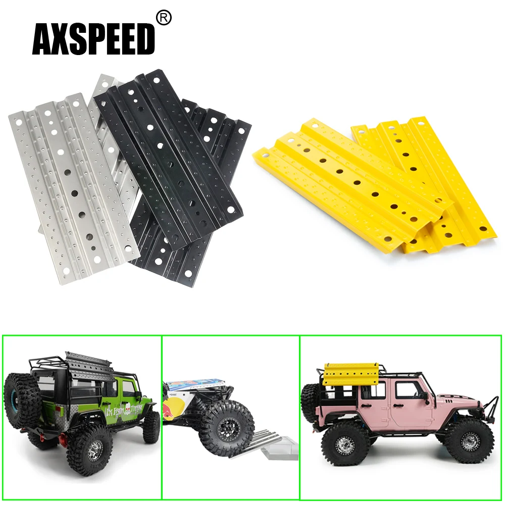 AXSPEED 2Pcs 140*61mm Metal Sand Ladder Recovery Board for TRX-4 Axial SCX10 Tamiya CC01 Recat MST 1/10 RC Crawler Car