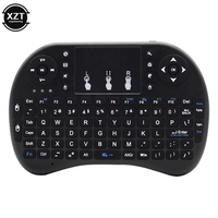 New I8 2.4G Mini Wireless Keyboard Backlit English Russian Air Mouse Touchpad Remote Control For Laptop TV BOX USB Receiver