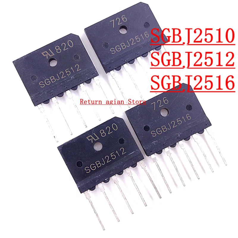 1 개/몫 SGBJ2516 25A1600V SGBJ2512 SGBJ2510 pont Redresseur 1600v 1200v 1000v