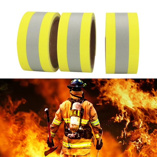 Imagen 2 del producto Roadstar-tela reflectante ignífuga, cinta de advertencia ignífuga para coser en ropa de seguridad, 100% algodón