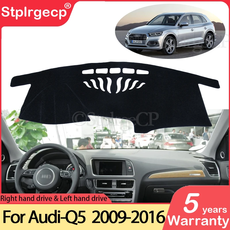 for Audi Q5 8R 2009~2016 Anti-Slip Anti-UV Mat Dashboard Cover Pad Sun Shade Dashmat Protect Carpet Accessories S-line 2012 2015