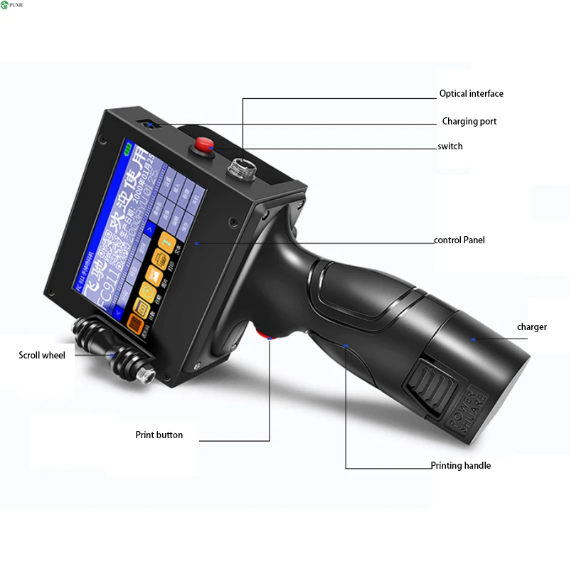 Hand-held inkjet printer, automatic assembly line typewriter, ink cartridge price change production date