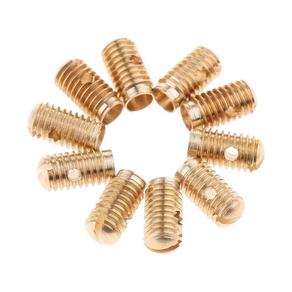 10pcs Alto Tenor Soprano Saxophone Sax Screws for Woodwind Instrument Parts, Gold