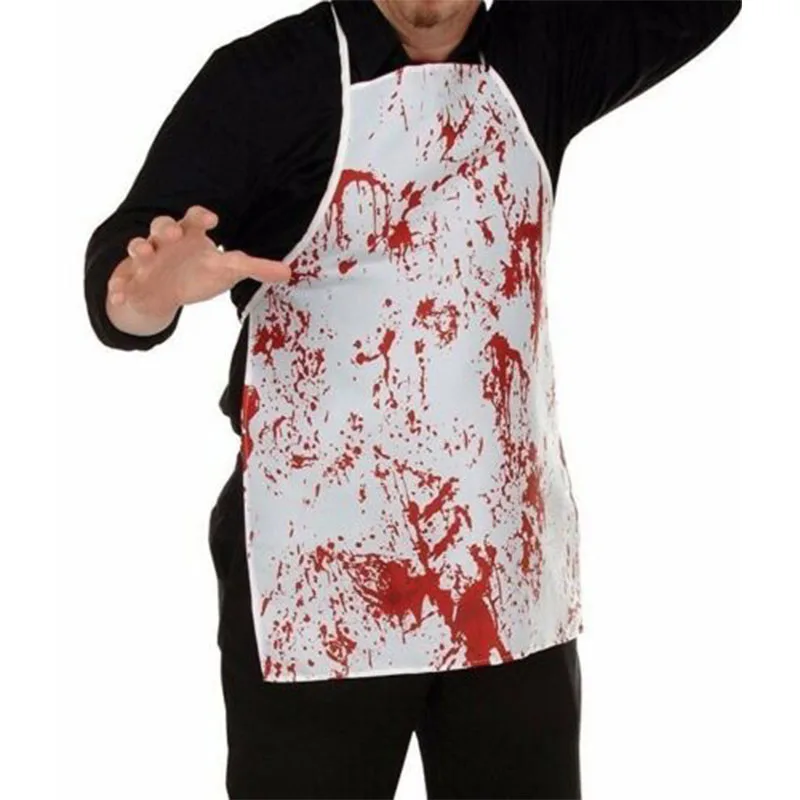 

Halloween Decoration Bloody Handprints Apron for Adults, Scary Horror Cosplay, Zombie Party Supplies, Butcher Bloody