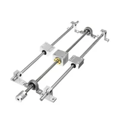 13Pcs/set T8 Lead Screw 8-350mm DIY Optical Axis Guide Rail Bearing Seat Linear Guide Shaft Support Trapezoidal Screw Set